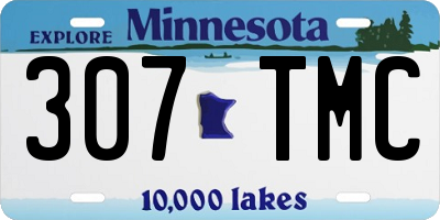 MN license plate 307TMC
