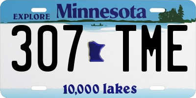 MN license plate 307TME