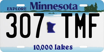 MN license plate 307TMF