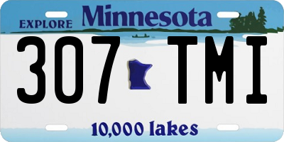 MN license plate 307TMI