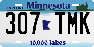 MN license plate 307TMK