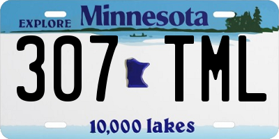 MN license plate 307TML