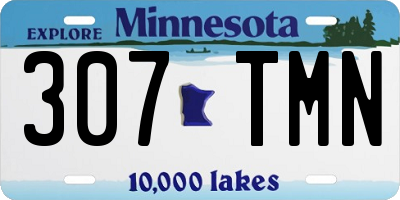 MN license plate 307TMN