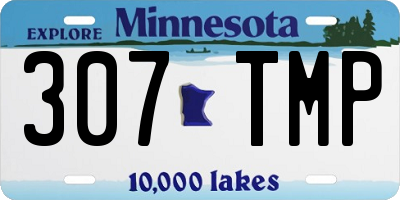 MN license plate 307TMP