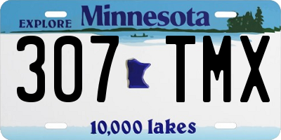 MN license plate 307TMX