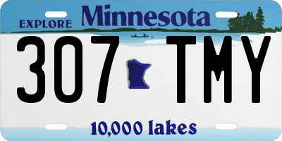 MN license plate 307TMY