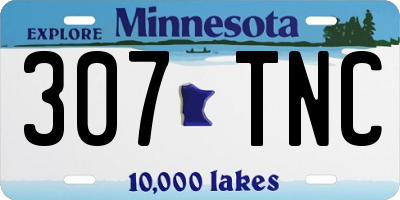 MN license plate 307TNC