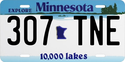 MN license plate 307TNE