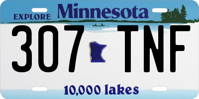 MN license plate 307TNF