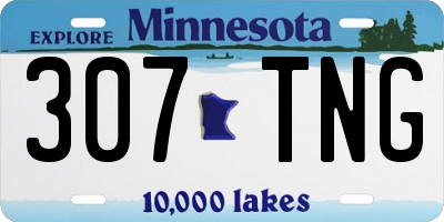MN license plate 307TNG