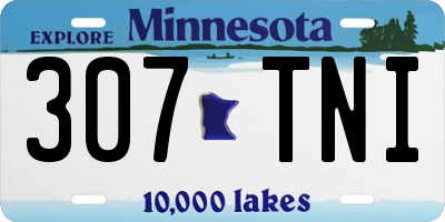 MN license plate 307TNI