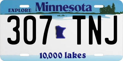 MN license plate 307TNJ