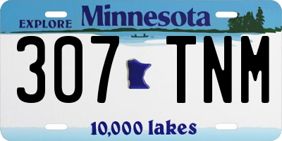MN license plate 307TNM