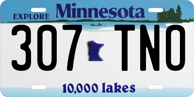 MN license plate 307TNO
