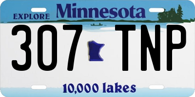 MN license plate 307TNP