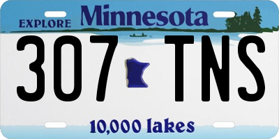 MN license plate 307TNS
