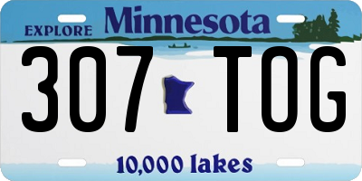 MN license plate 307TOG