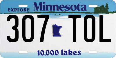 MN license plate 307TOL