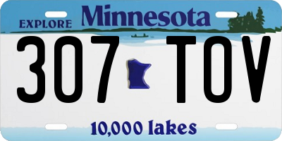MN license plate 307TOV