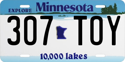 MN license plate 307TOY