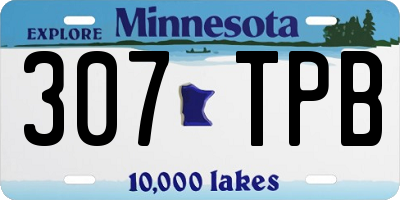 MN license plate 307TPB