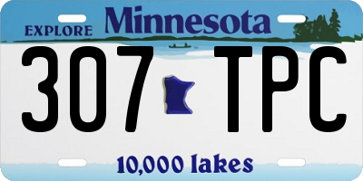 MN license plate 307TPC