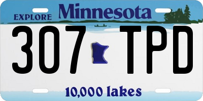MN license plate 307TPD