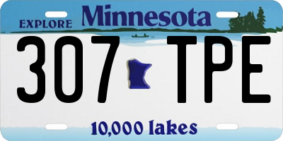 MN license plate 307TPE