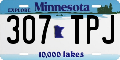 MN license plate 307TPJ