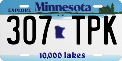 MN license plate 307TPK