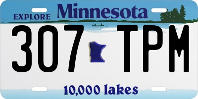 MN license plate 307TPM