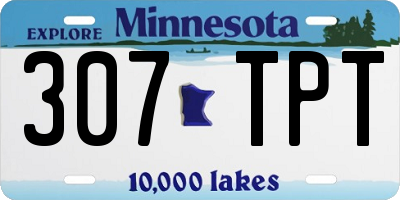 MN license plate 307TPT