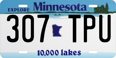 MN license plate 307TPU
