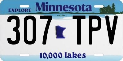 MN license plate 307TPV