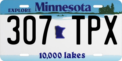 MN license plate 307TPX