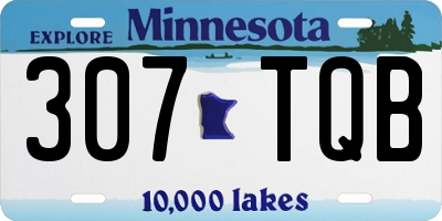 MN license plate 307TQB