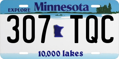 MN license plate 307TQC