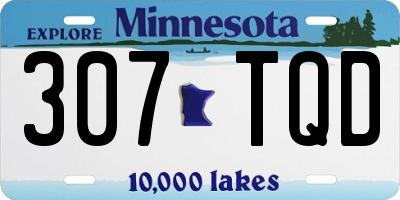 MN license plate 307TQD