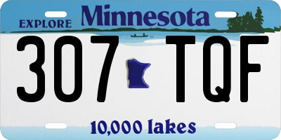 MN license plate 307TQF