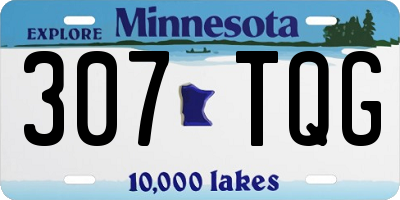 MN license plate 307TQG
