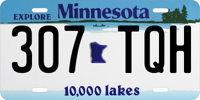 MN license plate 307TQH