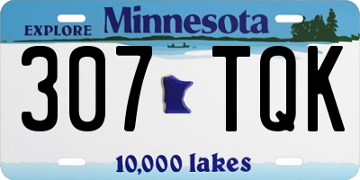 MN license plate 307TQK
