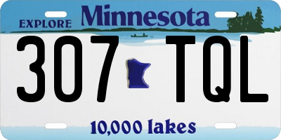 MN license plate 307TQL