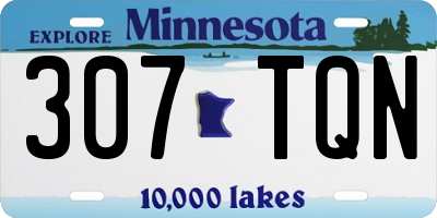 MN license plate 307TQN