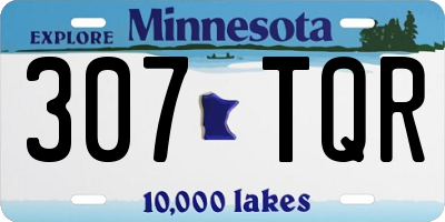 MN license plate 307TQR