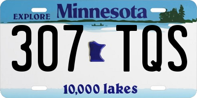 MN license plate 307TQS