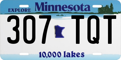 MN license plate 307TQT