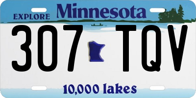 MN license plate 307TQV