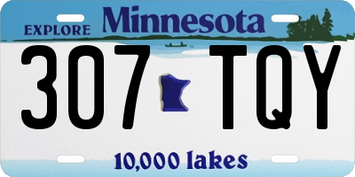 MN license plate 307TQY