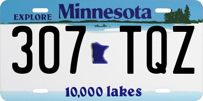 MN license plate 307TQZ